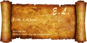 Enk Lajos névjegykártya