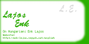 lajos enk business card